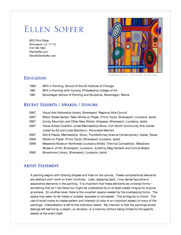 Make An Artist One Sheet Art Biz Success