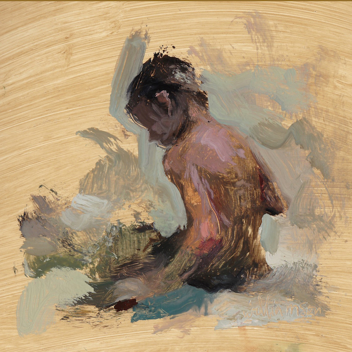Mel Williamson oil painting of seated figure | on Art Biz Success