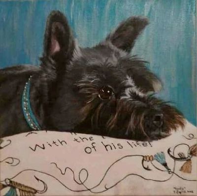 Tiffany English painting of terrier | on Art Biz Succes