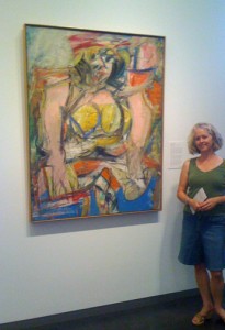 Me with de Kooning's Woman IV at the Nelson-Atkins Museum of Art