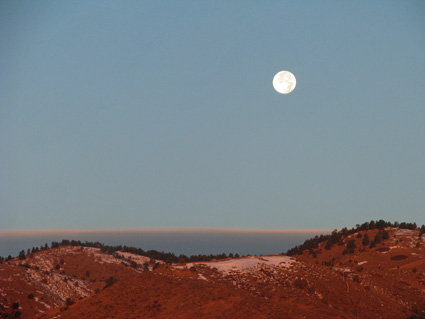 I'm grateful for the full moon and the view.