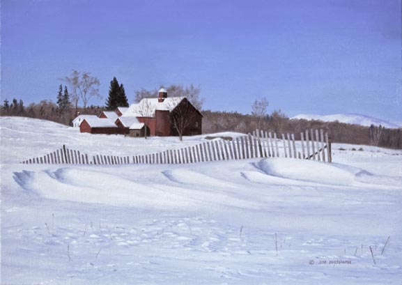 Jim Mossman, Clear and Cold. Oil on canvas, 10 x 14 inches. ©The Artist