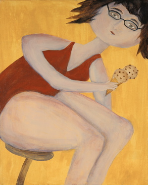 Lisa Berry, Self-Portrait with Ice Cream. 