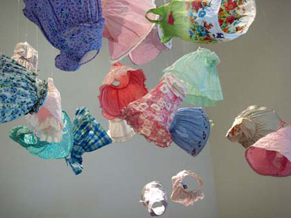 Suzanne Morlock, Kite Dreams II. Found object installation. 