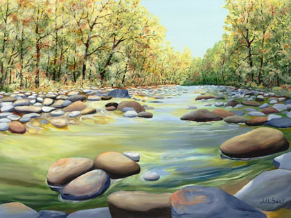 Jill Saur, Autumn Promise. Acrylic on canvas.