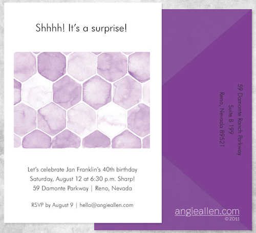 Angie Allen stationery and invitations