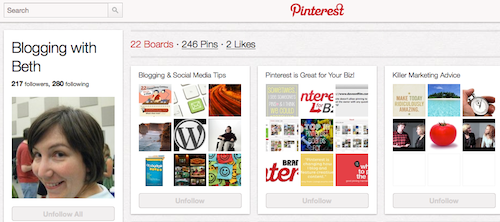 Beth Hayden's Blogging With Beth Page on Pinterest