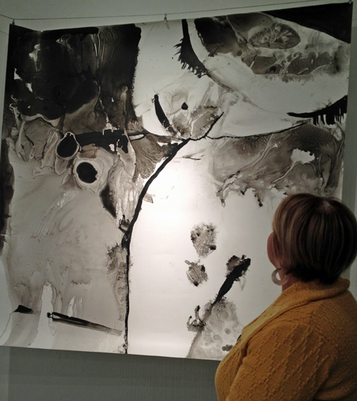 Kathy Knaus takes some pride in seeing her work Joni IV on exhibit in a Denver gallery.