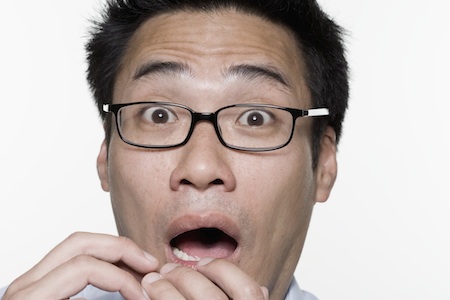 shocked man with glasses