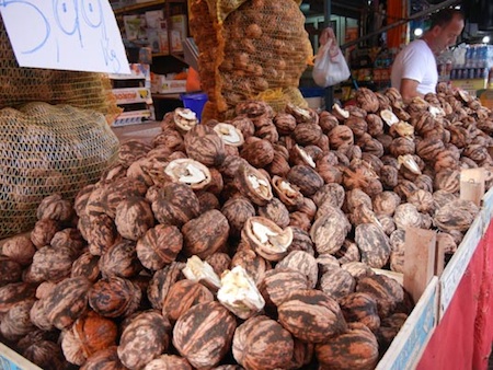©Cynthia Morris, Walnuts at Palermo Market. Used with permission.