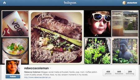 Rebecca Coleman's Instagram Page