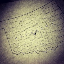 Liz Cooke's map of Oklahoma.
