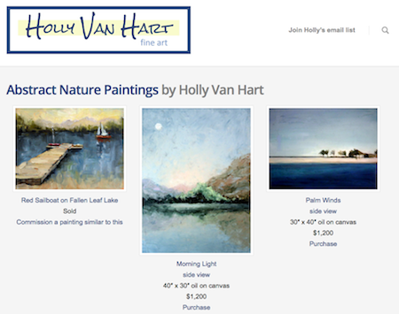 Holly Van Hart’s portfolio of paintings.