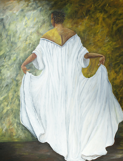 ©Margaret Warfield, Carried Away. Acrylic, 36 x 30 inches. Used with permission. 