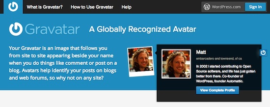 Make sure your photo shows up next to your posts on this site and many others by getting a globally recognized avatar at Gravatar.com.