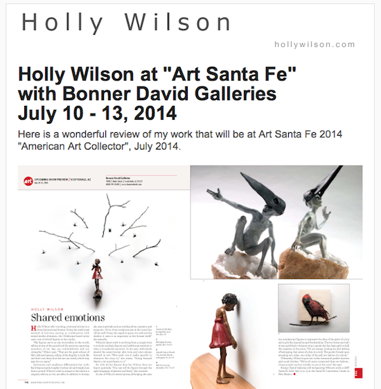 There’s always something interesting in Holly Wilson’s missives. 