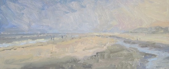 Frances Knight painting of a beach