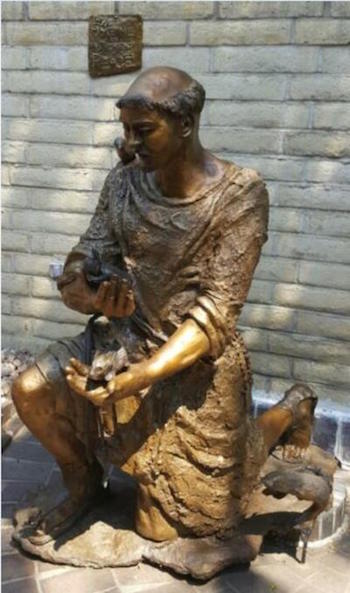©John Prout, Saint Francis of Assisi. Bronze sculpture, 5.5 x 2.5 x 5 feet. Used with permission. 