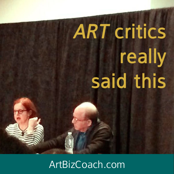 art critics Roberta Smith (New York Times) and Jerry Saltz (New York Magazine)