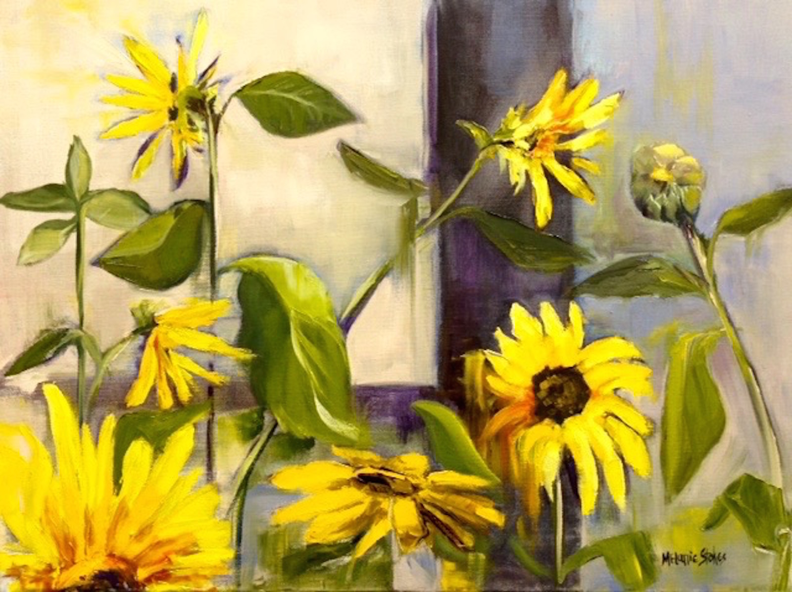 Painting of Sunflowers by Melanie Stokes