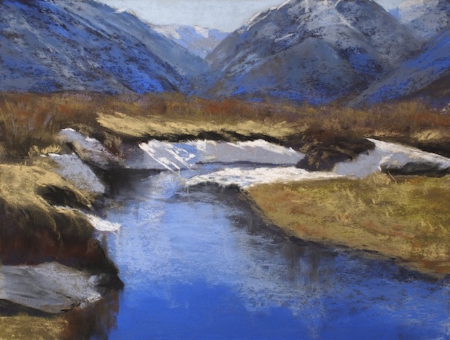 Marcie Cohen painting of snowy river