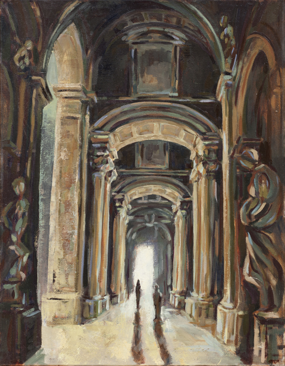 ©2012 Michelle Paine, Pilgrimage: St. Peter’s. Oil on canvas, 30 x 24 inches. Used with permission.