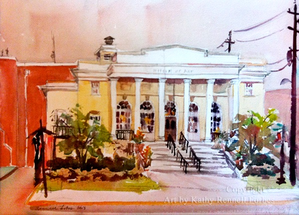Kathy Rennell Forbes painting of the Cobb Marietta Museum of Art