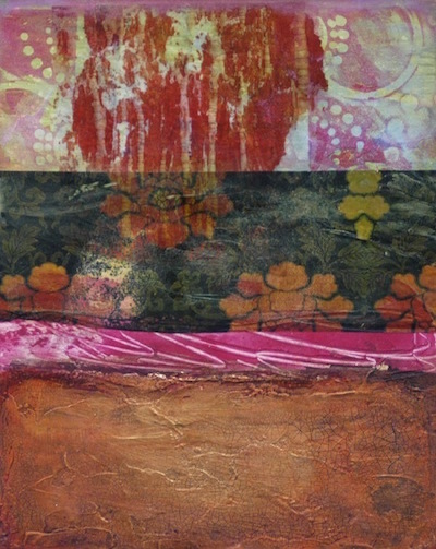 Sandra Duran Wilson painting with lotus