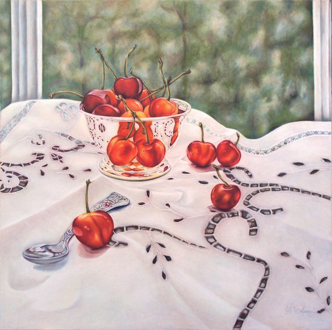 ©Gloria J Callahan, Life’s Bowl. Colored pencil on paster hardboard, 18 x 18 inches. Used with permission.