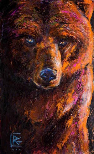 Painting of Grizzly Bear by Rosemary Conroy