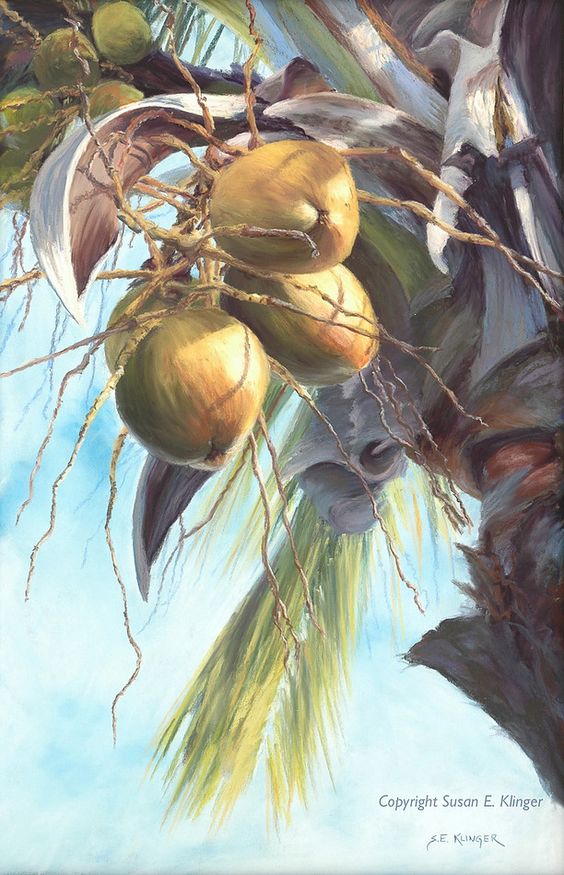 Pastel of palm by Susan Klinger