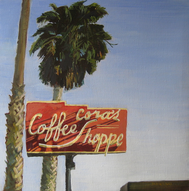 ©Felice Panagrosso, Cora’s Coffee Shoppe. Oil on canvas, 50 x 50 centimeters. Used with permission.