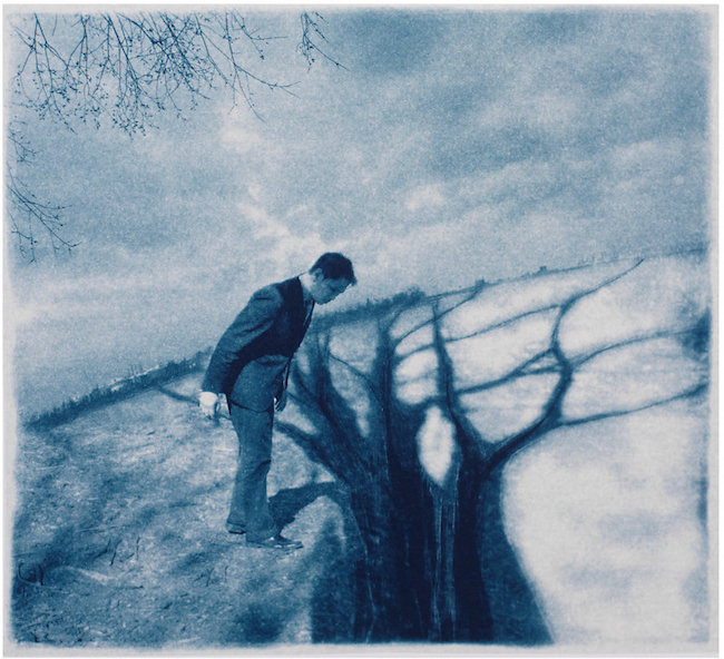 ©Jonah Calinawan, The River Crossing. Cyanotype print with digital drawing, 15.7 x 17 inches. Used with permission. 