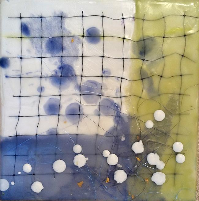 Abstract encaustic painting by Barbara Stainman
