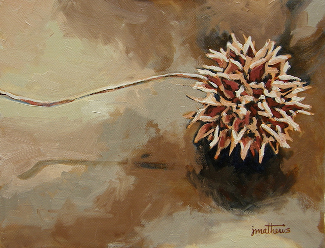 Jennifer Mathews oil painting My Gumball | on Art Biz Success