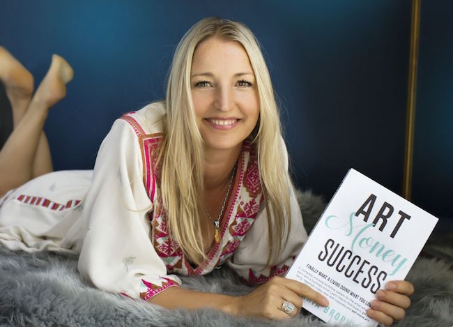 Maria Brophy with her latest book, Art Money Success. 