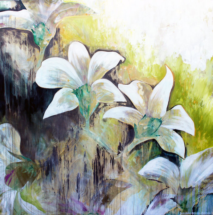 acrylic painting orchid artist Shannon Deana Johnson | on Art Biz Success