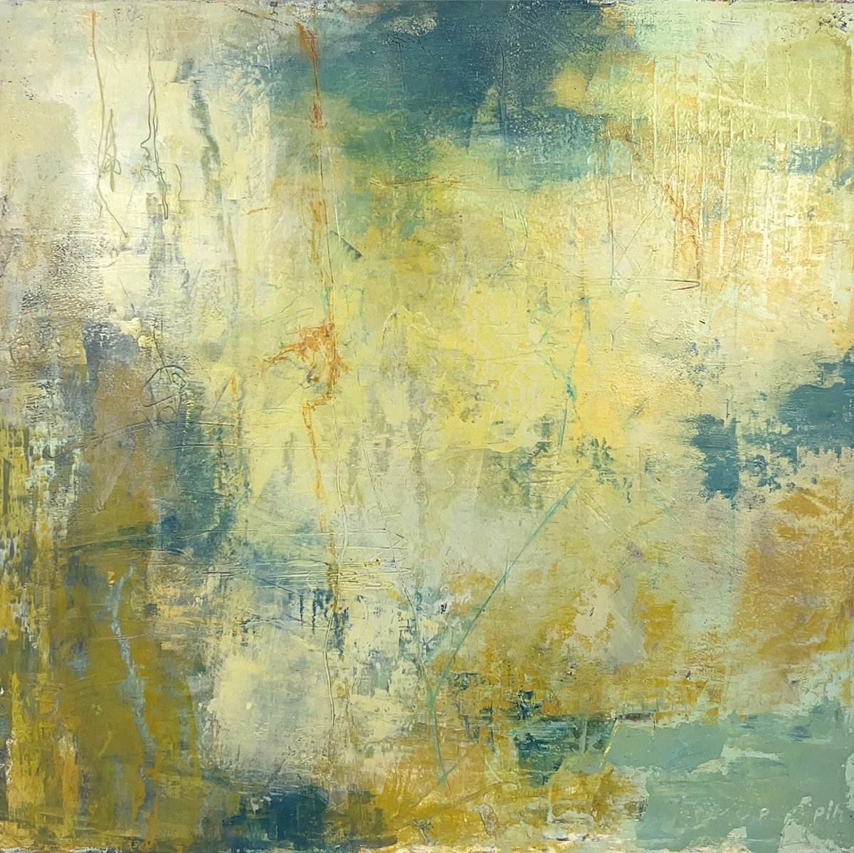 Oil and wax painting by Pamela Hirsch.