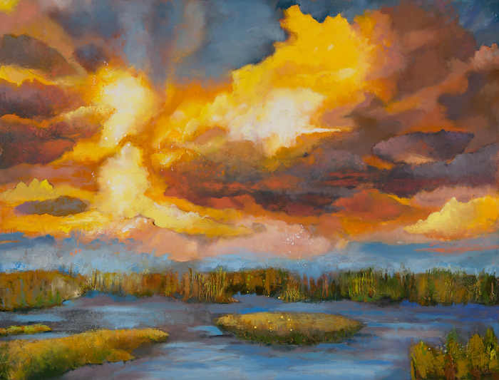 Leslie Neumann painting of a sunset