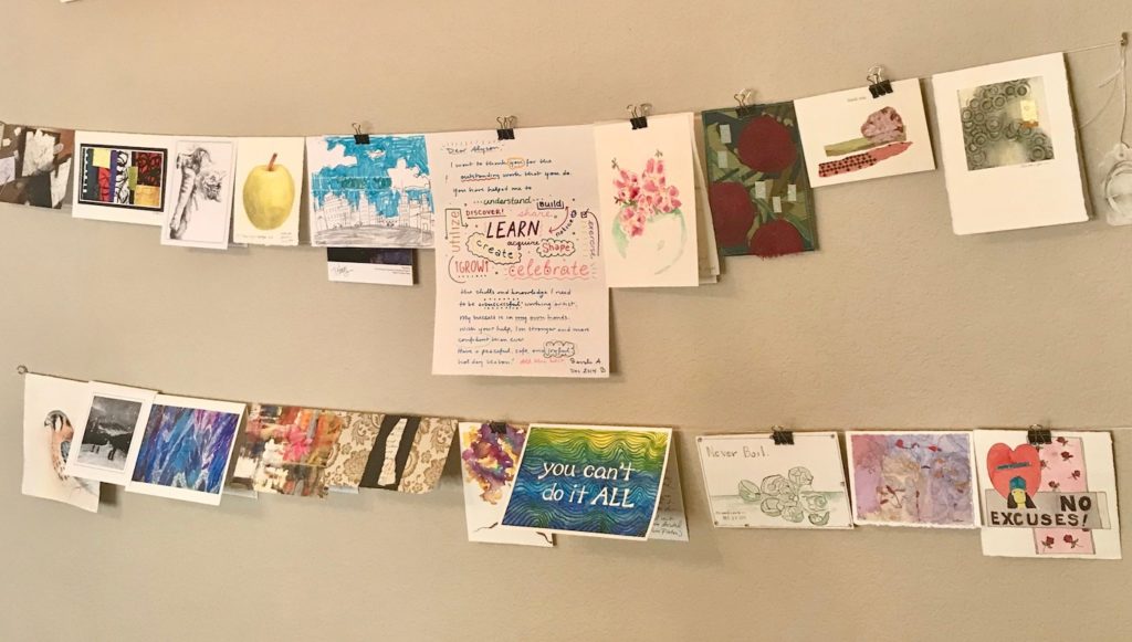 Handmade cards by artists
