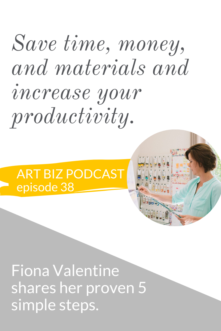 Pin this! Increase your productivity - Art Biz Podcast with Fiona Valentine