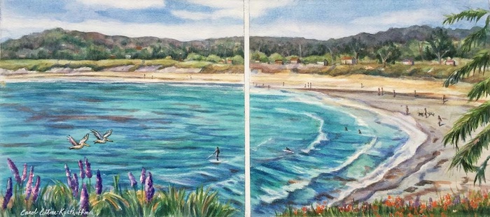 Painting of Carmel Coast by Carol Cottone-Kolthoff