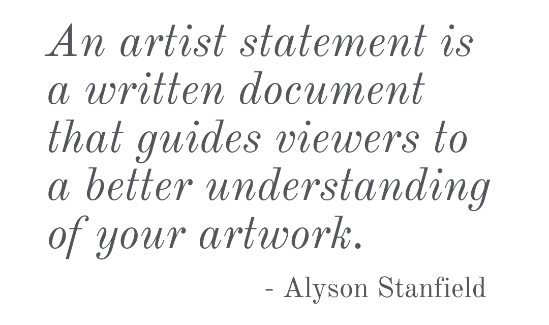 Writing Your Artist Statement | Art Biz Success