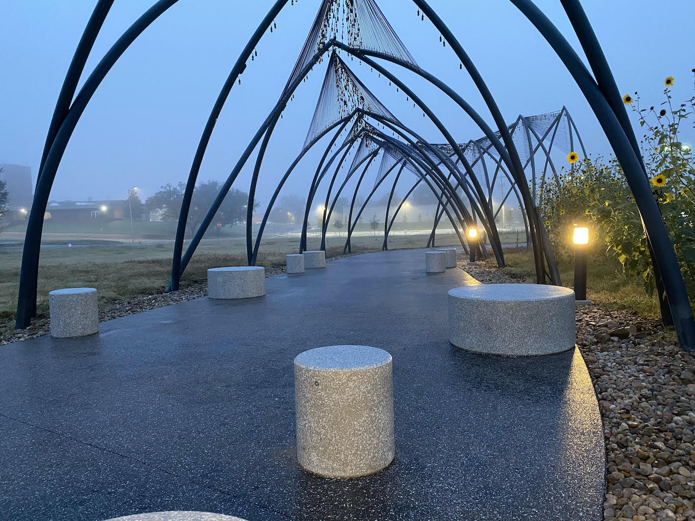 romy owens under her wing was the universe enid oklahoma public art sculpture