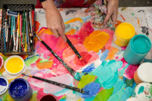 artist Betty Franks paint palette studio colorful Art Biz Success podcast
