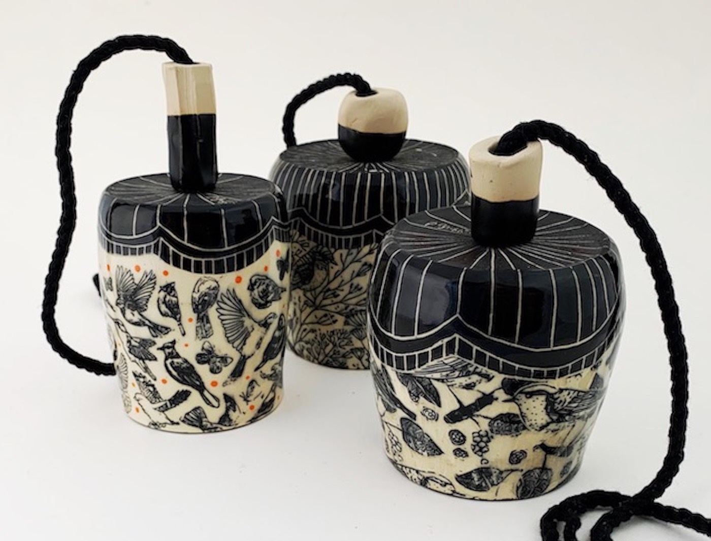 Ceramic bells etched artist Patricia Griffin | on Art Biz Podcast