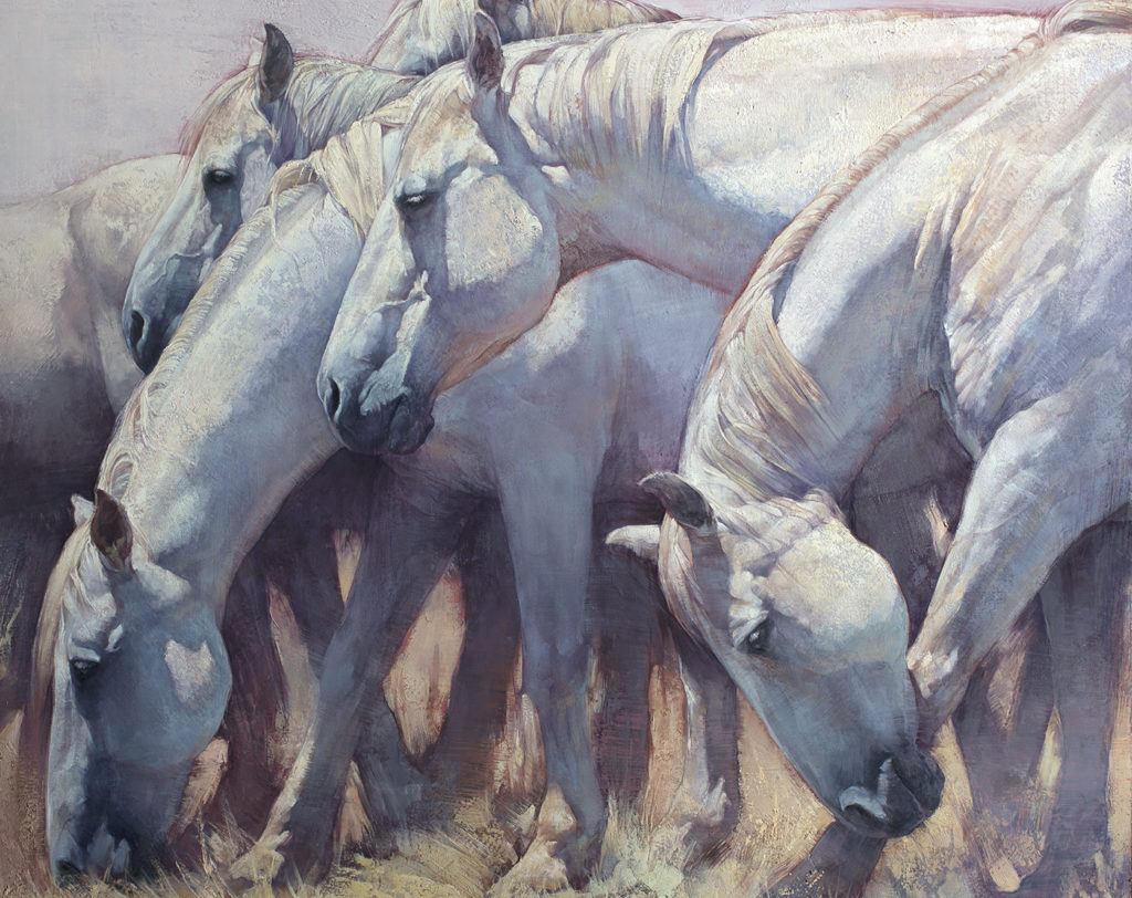 Jill Soukup oil painting white horse | on Art Biz Success