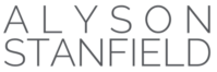 Alyson Stanfield logo in gray with name stacked