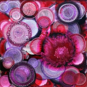 variety of purple circular objects flat lay alcohol inks | on Art Biz Success