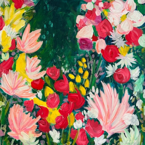 Painting of flowers by Patrick Guindon